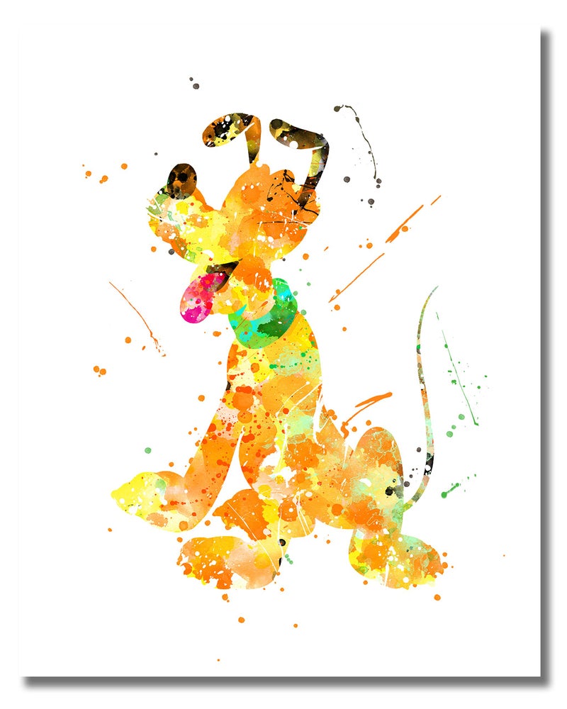 BigWig Prints Mickey And Minnie Prints - Minnie Mouse Wall Art, Mickey Mouse Wall Decor, Pictures for Kids Room, Donald & Daisy Duck Posters, Goofy, Pluto - Unframed Set of 6 (8x10) - Image 5